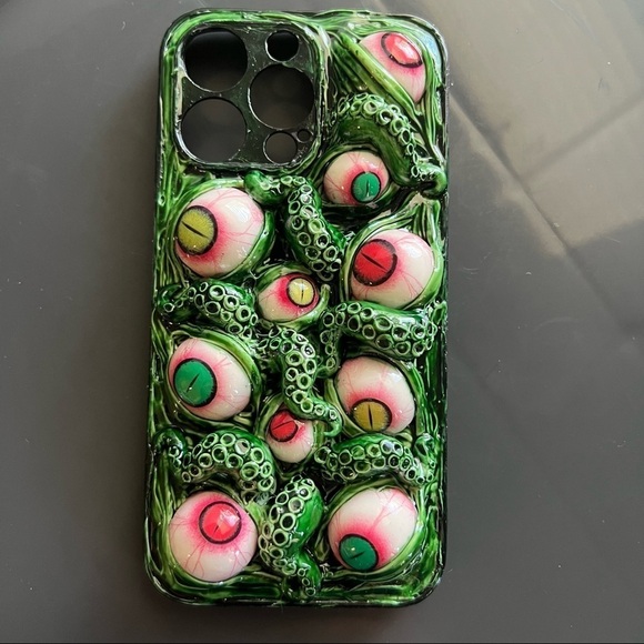 Handmade Collection Cthulhu Mythos Monsters GothicEyes Creepy 3D Phone Case